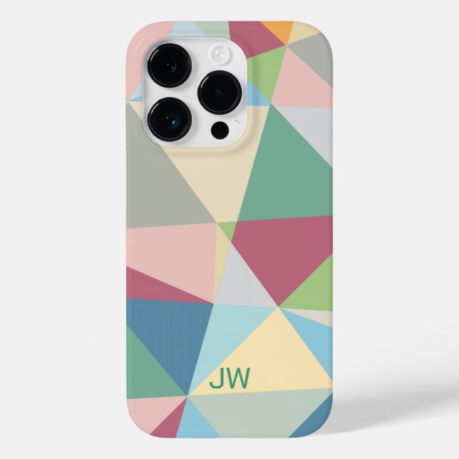 Pastel Colorful Modern Abstrakt Geometric Mönster (Baksida)