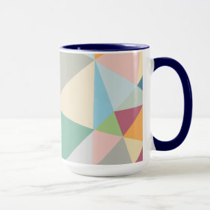 Pastel Colorful Modern Abstrakt Geometric Mönster Mugg