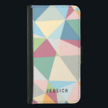 Pastel Colorful Modern Abstrakt Geometric Mönster Samsung Galaxy S5 Plånboksfodral<br><div class="desc">Elegant pastellfärgad modern geometrisk mönster med anpassade monogram. Om du behöver hjälp med att anpassa någon av mina designers kontaktar du ArtOnWear-designern. Kostnadsfri textformatering med hjälp av direkthjälp tillgänglig på begäran.</div>