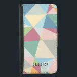 Pastel Colorful Modern Abstrakt Geometric Mönster Samsung Galaxy S5 Plånboksfodral<br><div class="desc">Elegant pastellfärgad modern geometrisk mönster med anpassade monogram. Om du behöver hjälp med att anpassa någon av mina designers kontaktar du ArtOnWear-designern. Kostnadsfri textformatering med hjälp av direkthjälp tillgänglig på begäran.</div>