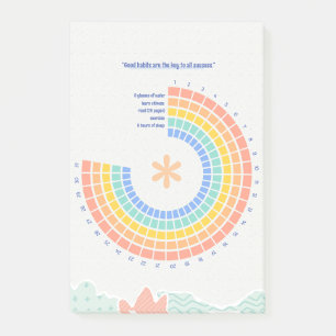 Pastel Colorful Rainbow Boho Anpassningsbar varje  Post-it Block