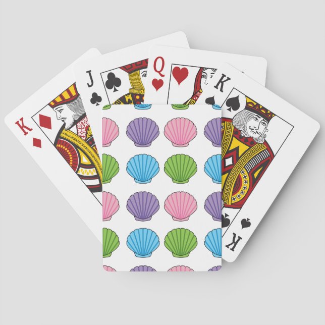 Pastel Colorful Seashell Pack Casinokort (Baksidan)