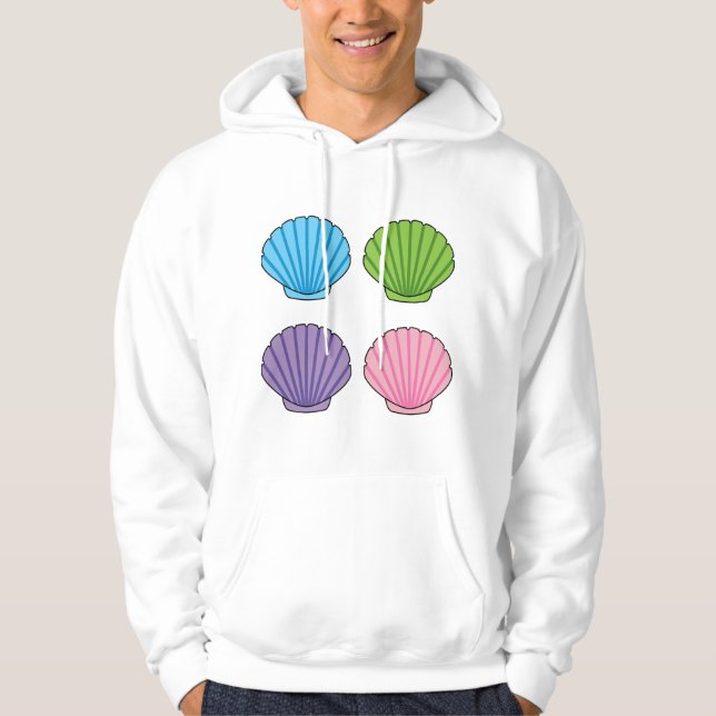 Pastel Colorful Seashell Pack Hoodie (Framsida)