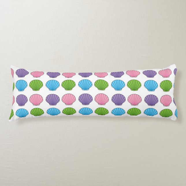 Pastel Colorful Seashell Pack Kroppskudde (Framsidan)