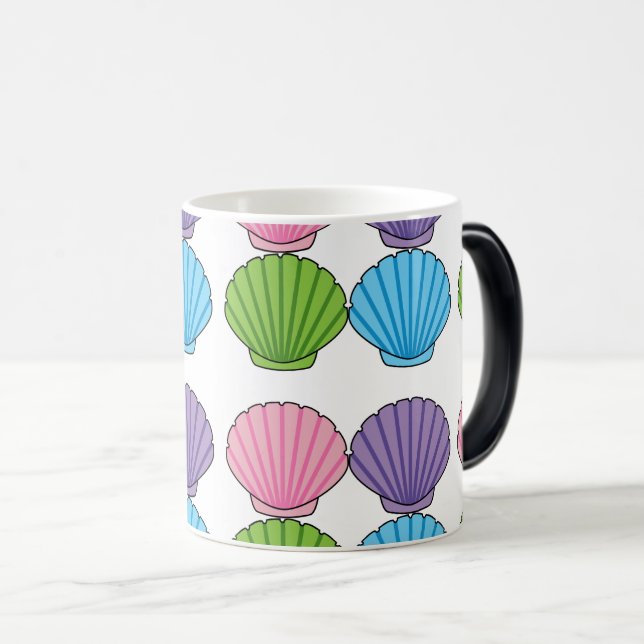 Pastel Colorful Seashell Pack Magisk Mugg (Framsida höger)