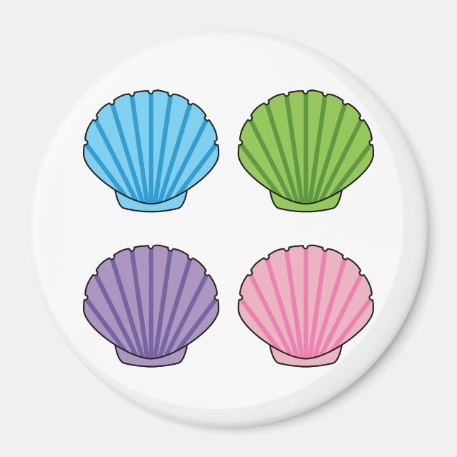 Pastel Colorful Seashell Pack Magnet (Framsidan)