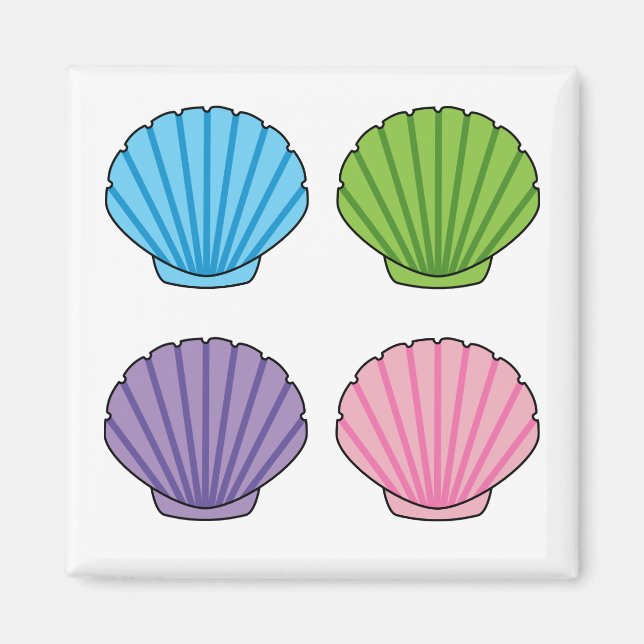 Pastel Colorful Seashell Pack Magnet (Framsidan)