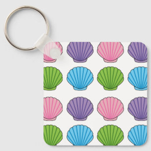 Pastel Colorful Seashell Pack Nyckelring