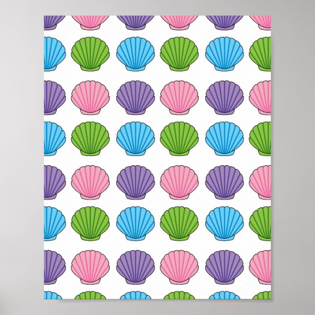 Pastel Colorful Seashell Pack Poster (Framsidan)