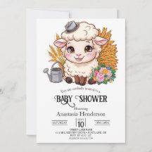 Pastel Colorful Sheep Baby Shower