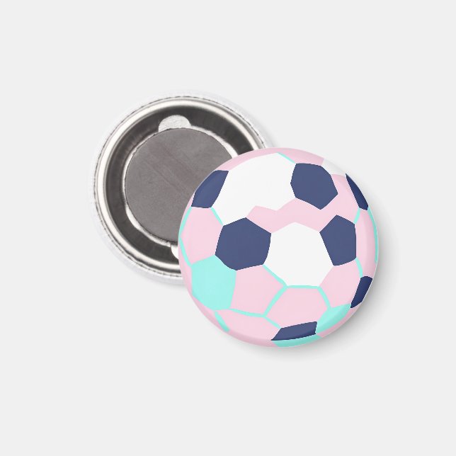 Pastel Colorful Soccerball Magnet (Front/Back)