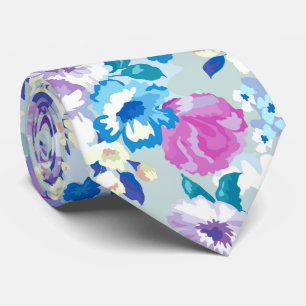 Pastel Colorful Summer Flowers Mönster Slips
