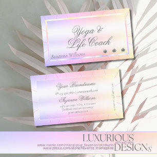 Pastel Colorful with Shimmery Diamonds Multifärgad Visitkort