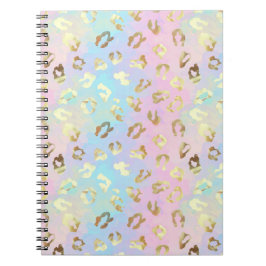 Pastel Colors Leopard Skin Bandana Anteckningsbok