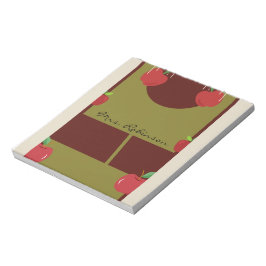 Pastel Colors Red Apples Notepad Anteckningsblock