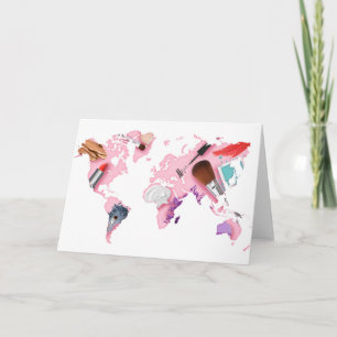 Pastel Comestics World Map Kort