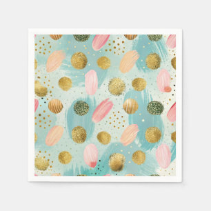 Pastel Confetti Glitter Abstrakt Mönster (2) Pappersservett