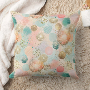 Pastel Confetti Glitter Abstrakt Mönster Kudde