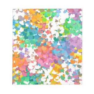 Pastel Confetti Hearts Anteckningsblock