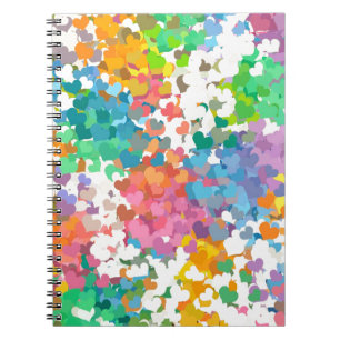 Pastel Confetti Hearts Anteckningsbok