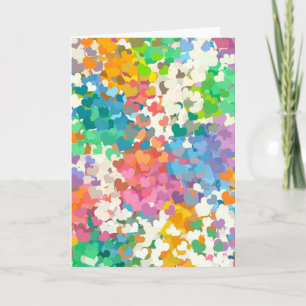 Pastel Confetti Hearts Helgkort