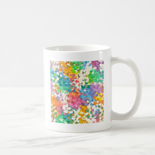 Pastel Confetti Hearts Kaffemugg (Höger)