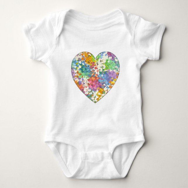 Pastel Confetti Hearts T-shirt (Framsida)