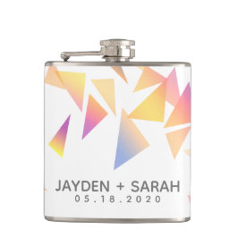 Pastel Confetti White Bröllop med flera Färgader Fickplunta