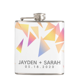 Pastel Confetti White Bröllop med flera Färgader Fickplunta