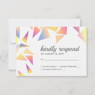 Pastel Confetti White Bröllop med flera Färgader OSA Kort