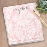 Pastel Coral och Grått Damask Suite for Women Anteckningsblock<br><div class="desc">En vacker persiko- och femininin design som är perfekt för alla flickor eller till och med en brud. Om du behöver flytta objekt runt klickar du på designområdet för att göra ändringar.</div>
