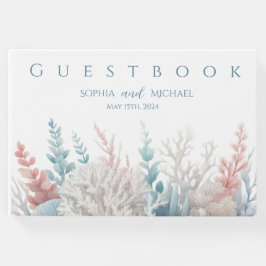 Pastel Coral Reef-Beach Wedding Guest Bok