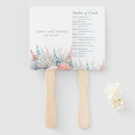 Pastel Coral Reef-Beach Wedding Program