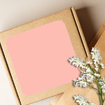Pastel Coral Reef Solid Färg | Klassisk | ELEGANT Fyrkantigt Klistermärke<br><div class="desc">Pastel Coral Reef Solid Färg | Klassisk | ELEGANT | TRENDIG | SNYGGT | Gått</div>