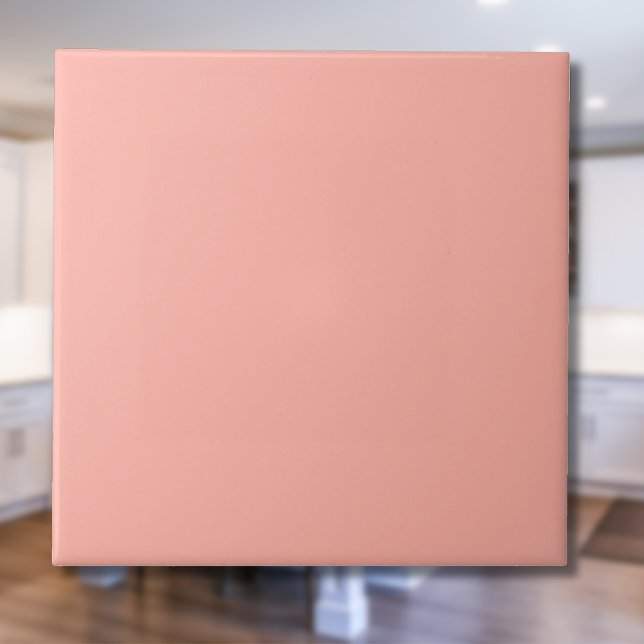 Pastel Coral Reef Solid Färg | Klassisk | ELEGANT Kakelplatta (Skapare uppladdad)