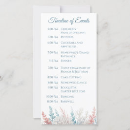 Pastel Coral Reefs- Beach Wedding Program-