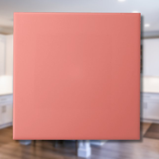 Pastel Coral Rosa Solid Färg | Klassisk | ELEGANT Kakelplatta (Skapare uppladdad)