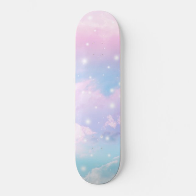 Pastel Cosmos Dream #4 Mini Skateboard Bräda 18,5 Cm (Framsida)