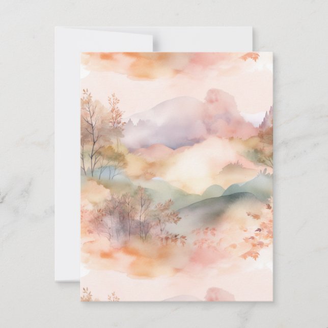 Pastel Countryside Anteckningskort (Framsida)