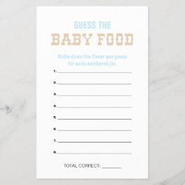 Pastel Cowboyen gissar att Baby spelar matstöten Flygblad