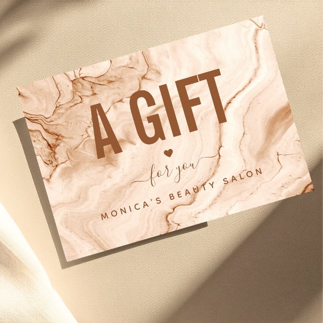 Pastel Cream Marble Chic Elegant  Beauty Salon Kär (Skapare uppladdad)