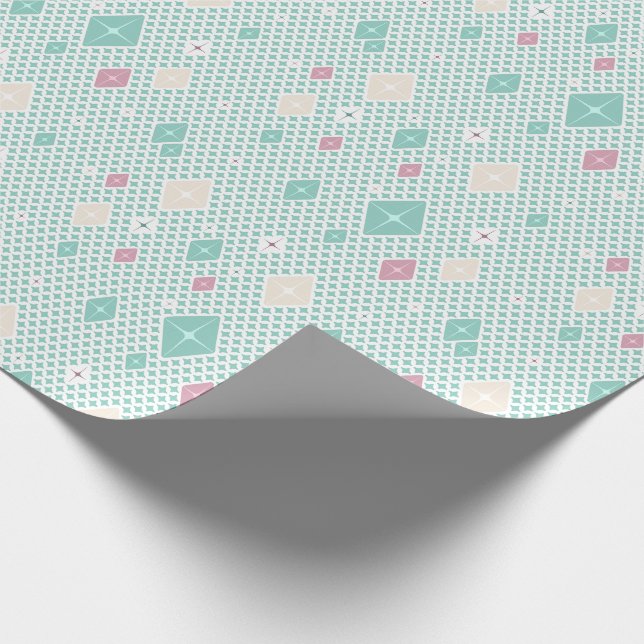 Pastel Crystal Star Pattern Presentpapper (Hörn)