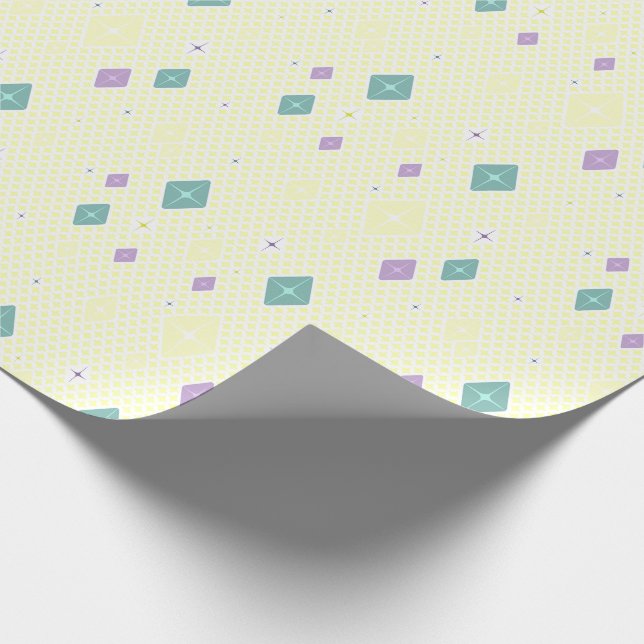 Pastel Crystal Star Pattern Presentpapper (Hörn)