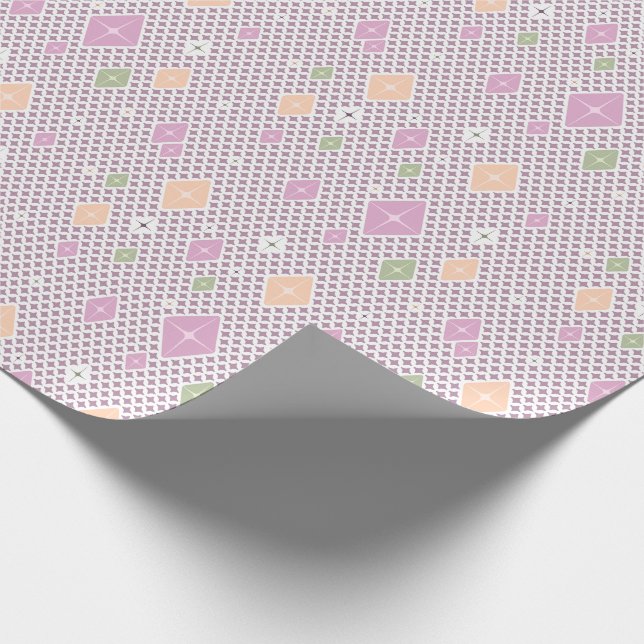 Pastel Crystal Star Pattern Presentpapper (Hörn)