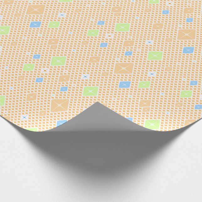 Pastel Crystal Star Pattern Presentpapper (Hörn)