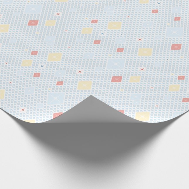 Pastel Crystal Star Pattern Wrapping Paper Presentpapper (Hörn)