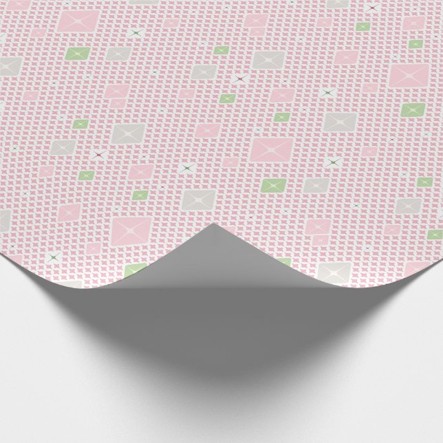 Pastel Crystal Star Pattern Wrapping Paper Presentpapper (Hörn)