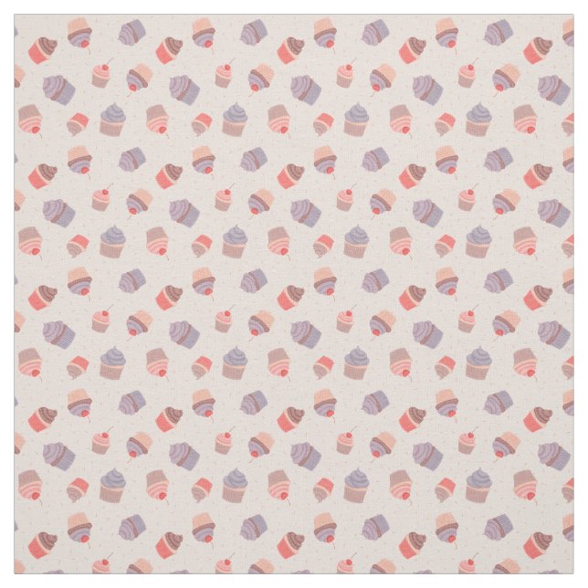 Pastel Cupkaka Confetti Party Fabric Tyg (Provkarta)