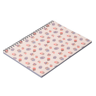 Pastel Cupkaka Confetti Spiral bärbar dator Anteckningsbok