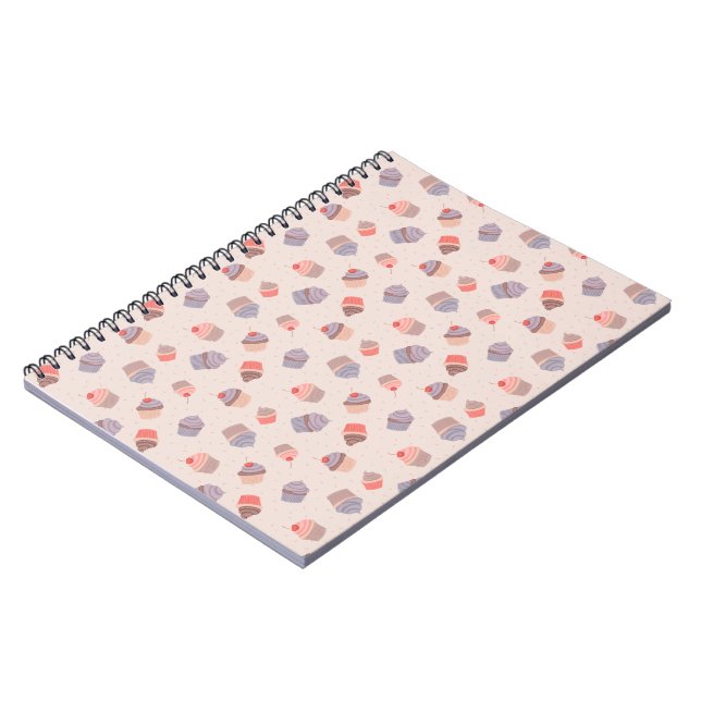 Pastel Cupkaka Confetti Spiral bärbar dator Anteckningsbok (Vänstra Sidan)